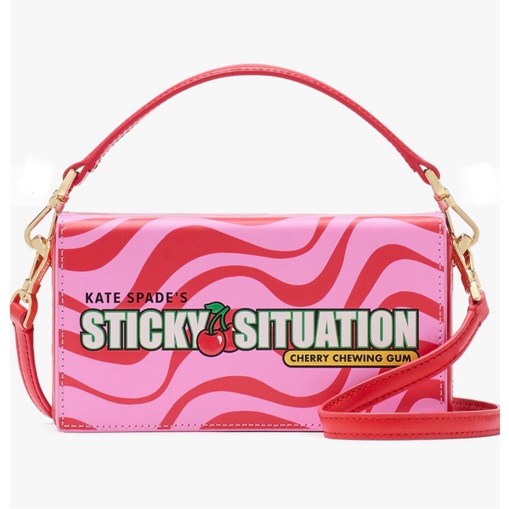 Kate Spade Sticky Situation Cherry Gum Novelty Crossbody Bag NWT